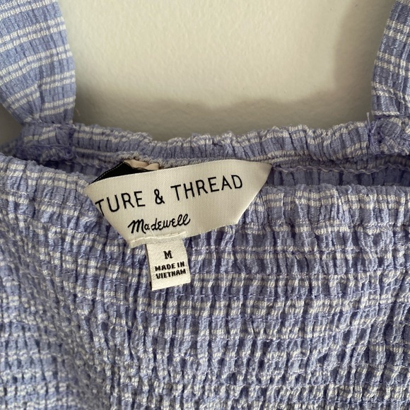 Madewell smocked peplum tank, size medium - Picture 3 of 3